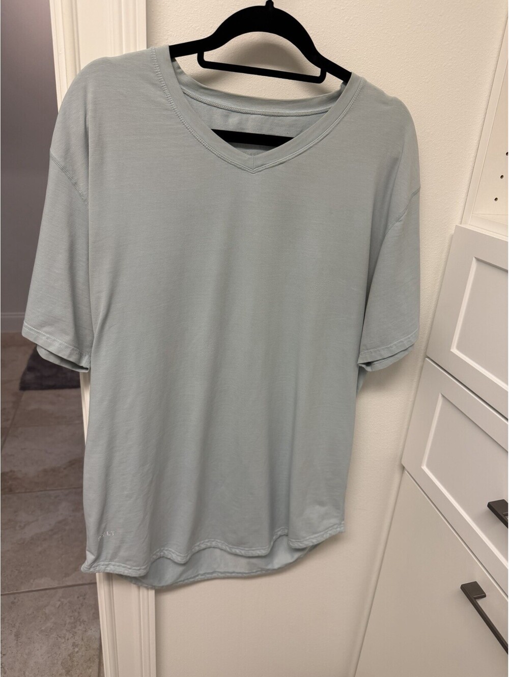 Men’s XL Bylt Drop Cut Lux V-neck In Baby Blue tee shirt